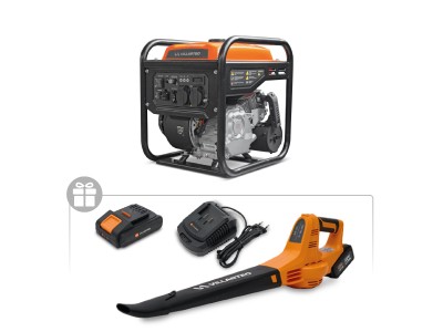 Генератор бензиновый инверторный VILLARTEC GI328 + Воздуходувка аккум. BA20 (с 1 Аккум. 2 Ач. и ЗУ) в подарок!