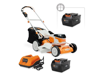 Аккумуляторная газонокосилка VILLARTEC MA4046 SET: AM402 + AC402 ( +1 Аккум. 2Ач в подарок!)