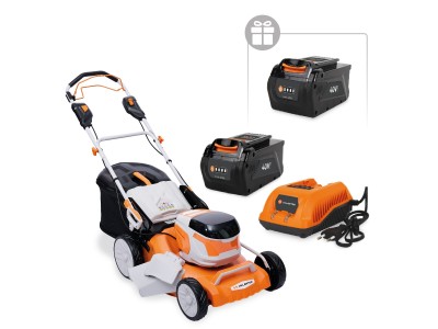 Аккумуляторная газонокосилка VILLARTEC MA4046T SET: AM405 + AC402 ( +1 Аккум. 2Ач в подарок!)