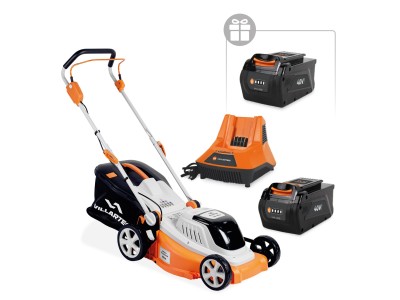 Аккумуляторная газонокосилка VILLARTEC MA4043 SET: AM405 + AC405 ( +1 Акку 2Ач в подарок!)
