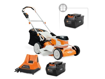 Аккумуляторная газонокосилка VILLARTEC MA4046 SET: AM405 + AC405 ( +1 Акку 2Ач в подарок!)