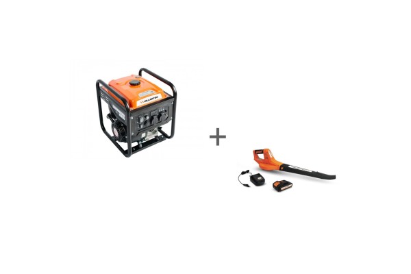 Генератор бензиновый инверторный VILLARTEC GI328 + Воздуходувка аккум. BA20 (с 1 Аккум. 2 Ач. и ЗУ) в подарок!