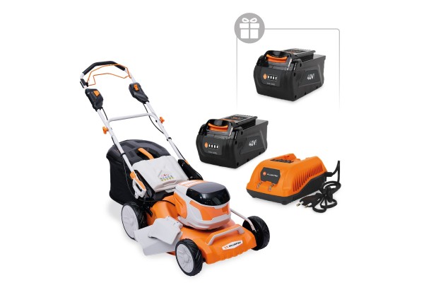 Аккумуляторная газонокосилка VILLARTEC MA4046T SET: AM405 + AC402 ( +1 Аккум. 2Ач в подарок!)