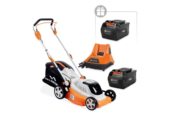 Аккумуляторная газонокосилка VILLARTEC MA4043 SET: AM405 + AC405 ( +1 Акку 2Ач в подарок!)