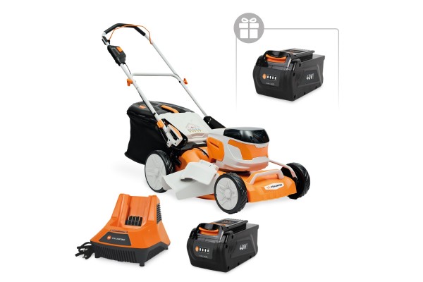Аккумуляторная газонокосилка VILLARTEC MA4046 SET: AM405 + AC405 ( +1 Акку 2Ач в подарок!)
