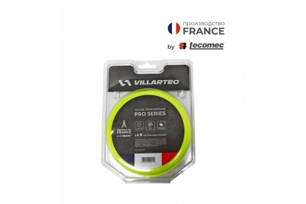 Леска триммерная Villartec pro (by tecomec) квадрат 2,4 мм х 15 м