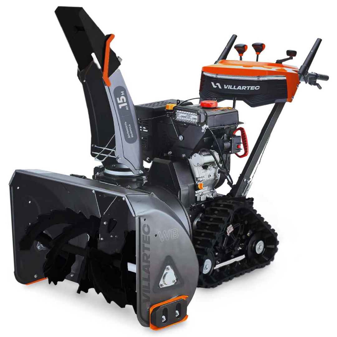 Снегоуборщик бензиновый Villartec WB G-139T SnowBoss™ (375 см3, 86/54 см, 6/2 ск, гусен.)