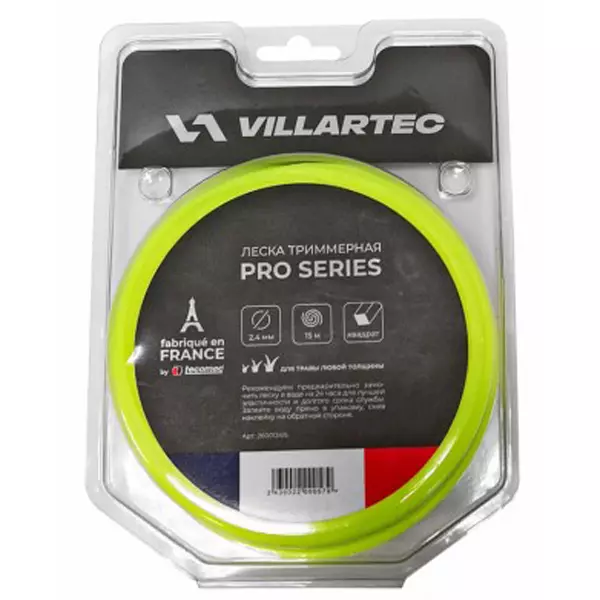 Леска триммерная Villartec pro (by tecomec) квадрат 3,0 мм х 15 м